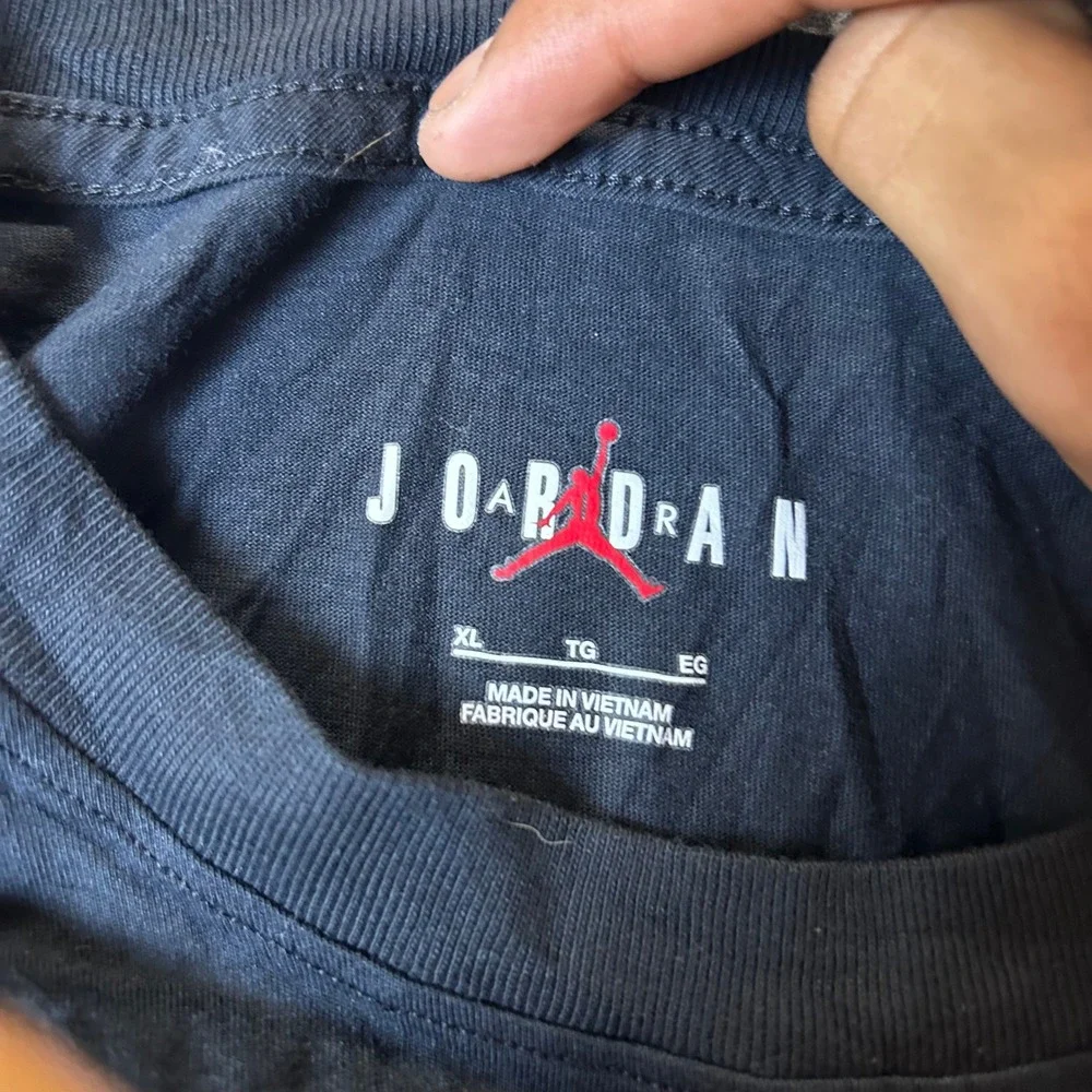 Jordan T-Shirt Mens XL Black Jumpman Air Logo Short Sleeve Athletic Crew Neck